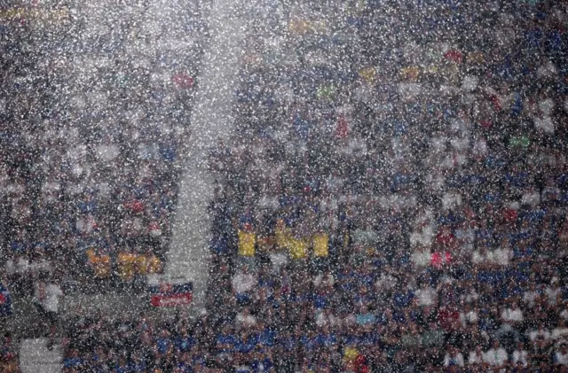 Rain at Frankfurt Stadium