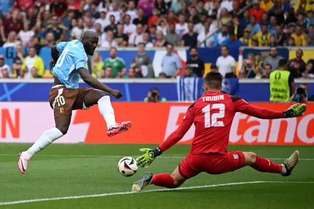 Romelu Lukaku of Belgium as Anatoliy Trubin