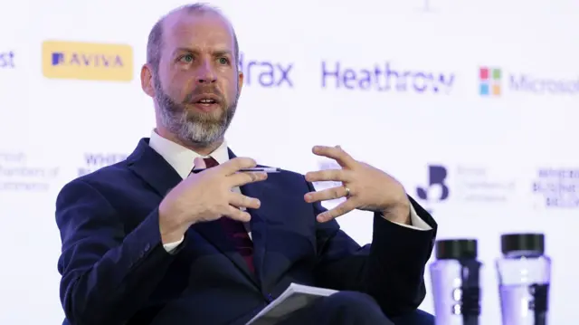 Shadow secretary of state for business and trade Jonathan Reynolds speaking during the British Chambers of Commerce (BCC) Global Annual Conference 2024 at the Queen Elizabeth II Conference Centre, London