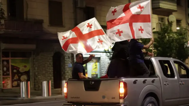 Georgia fans celebrate in Germany