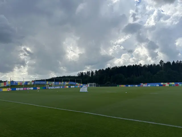 England training pitch in Blankenhain
