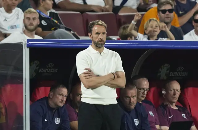 Gareth Southgate folds his arms