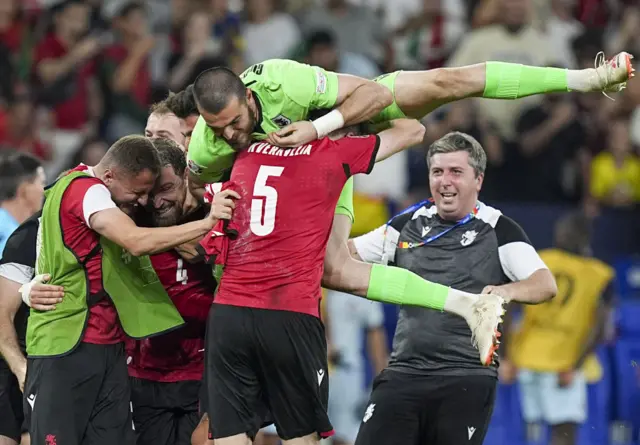 Georgia players celebrate