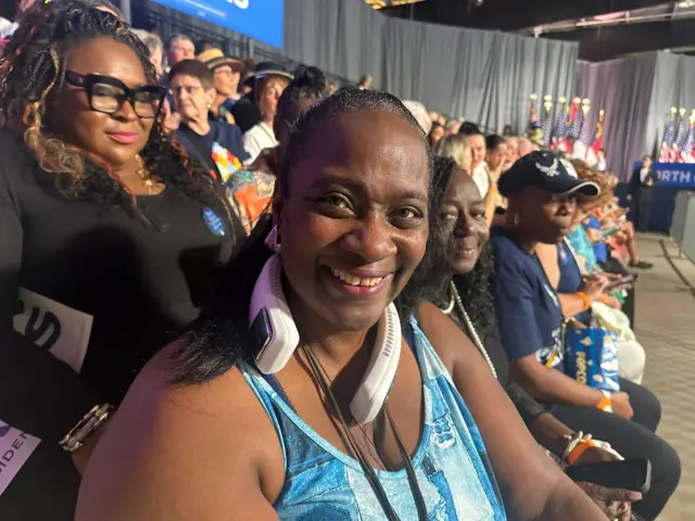 Wanda at Biden rally