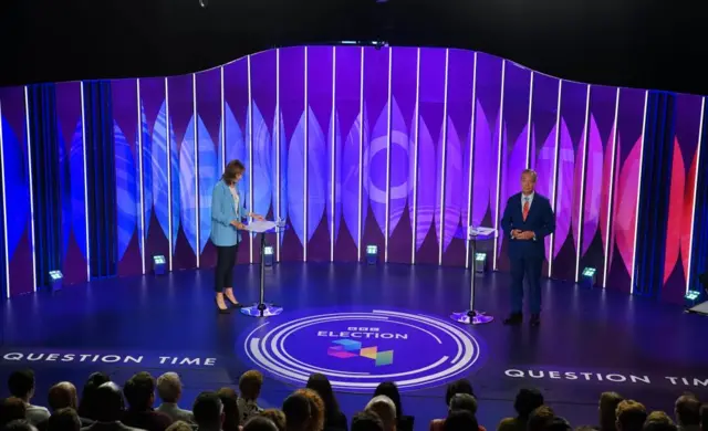 Fiona Bruce and Nigel Farage on Question Time