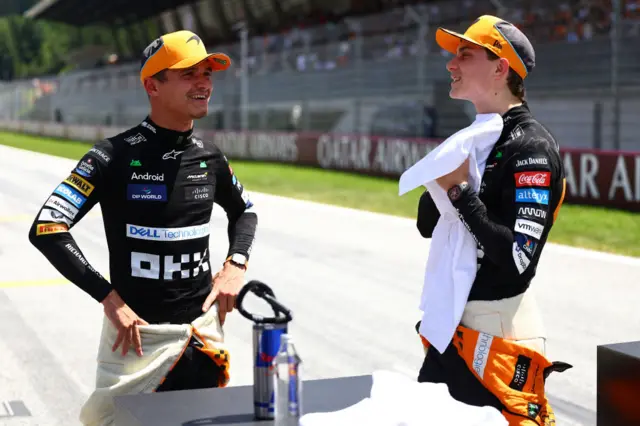 Lando Norris and Oscar Piastri