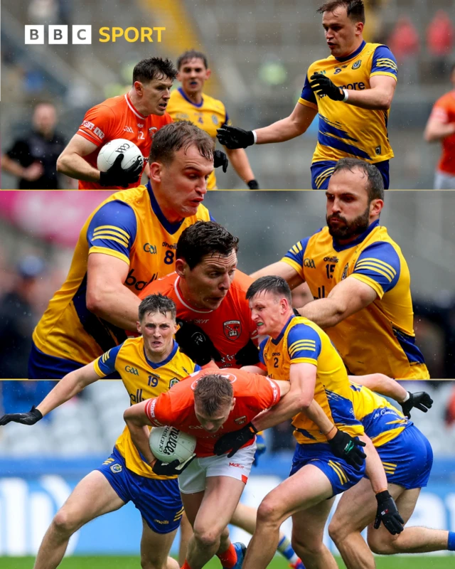 Action from the first half of the All-Ireland quarter-final