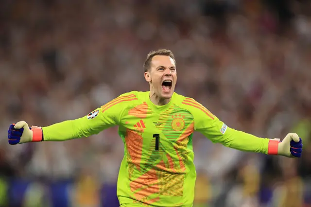 Germany goalkeeper Manuel Neuer celebrates