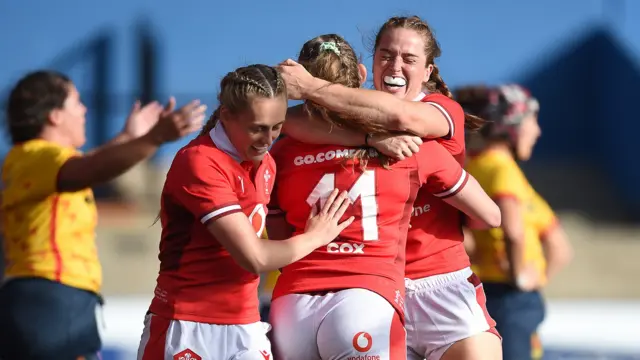 Wales celebrate