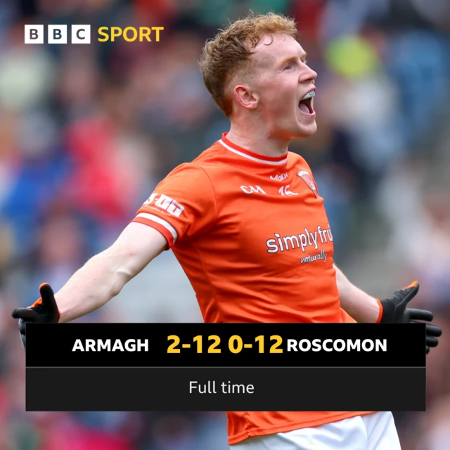 FT: Armagh 2-12 Roscommon 0-12