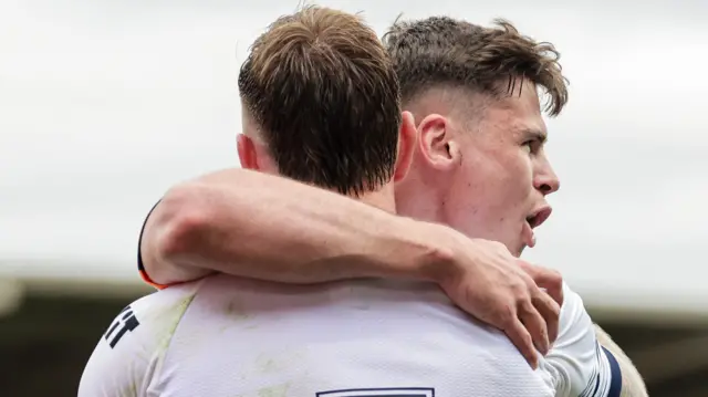 Tom Johnstone and Jack Welsby celebrate