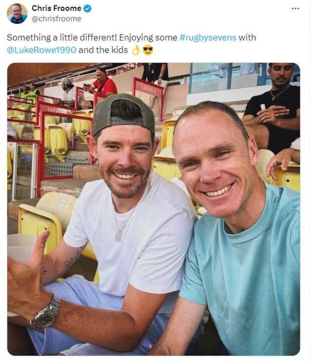 Chris Froome and Luke Rowe