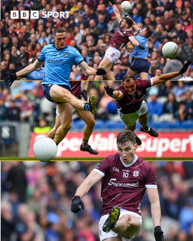 Action from Dublin v Galway at Croke Park