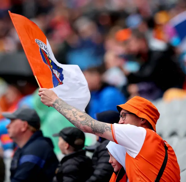 An Armagh fan celebrates