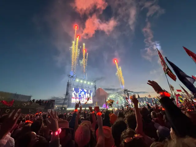 Coldplay fireworks