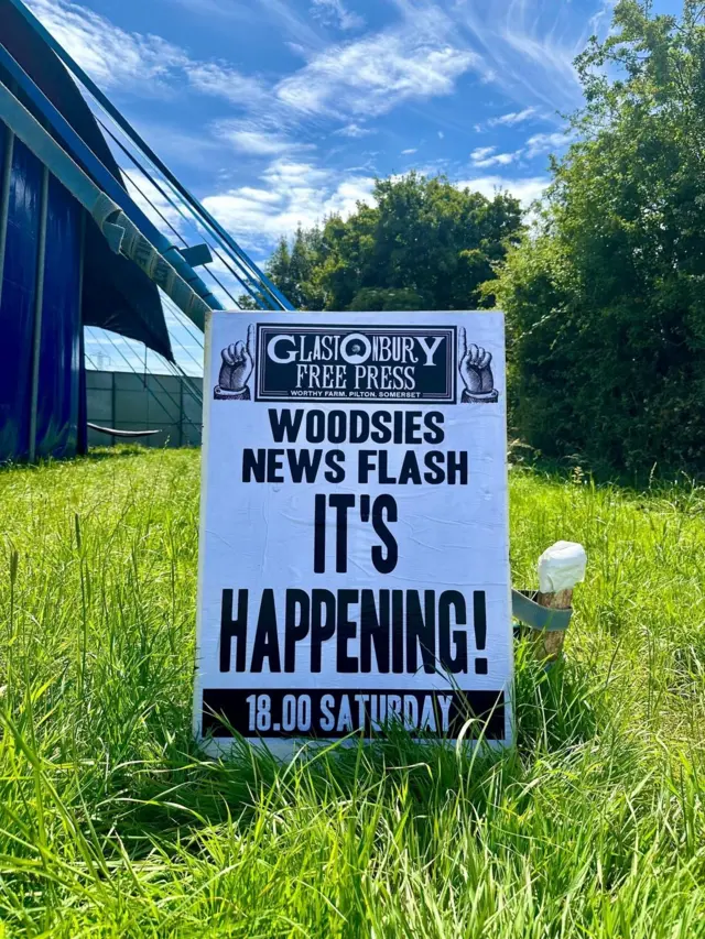 Photo taken of poster at Glastonbury