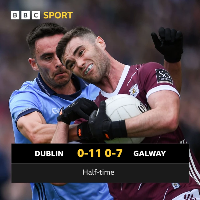 HT: Dublin 0-11 Galway 0-7