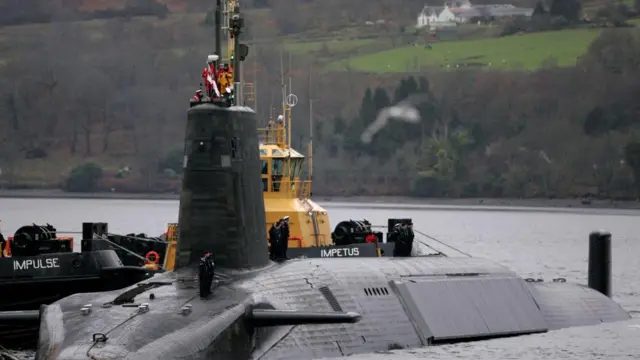 HMS Vengeance, a British Royal Navy Vanguard class Trident Ballistic Missile Submarine