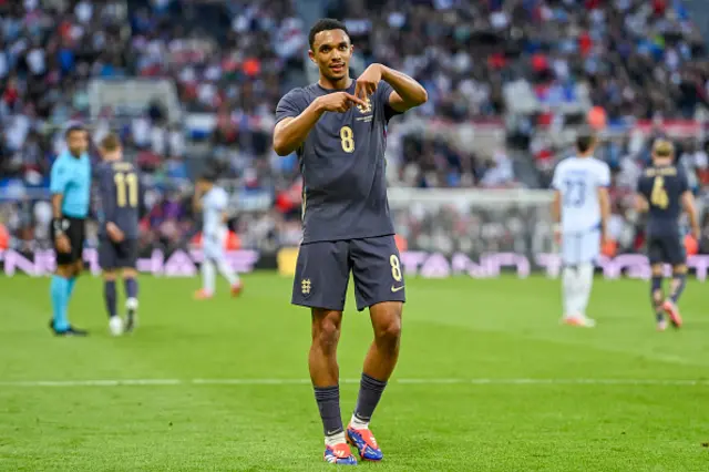 Trent Alexander-Arnold of England celebrates