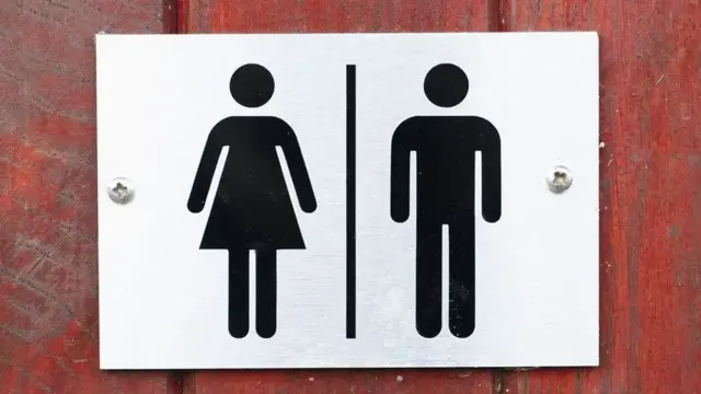 Public toilets sign