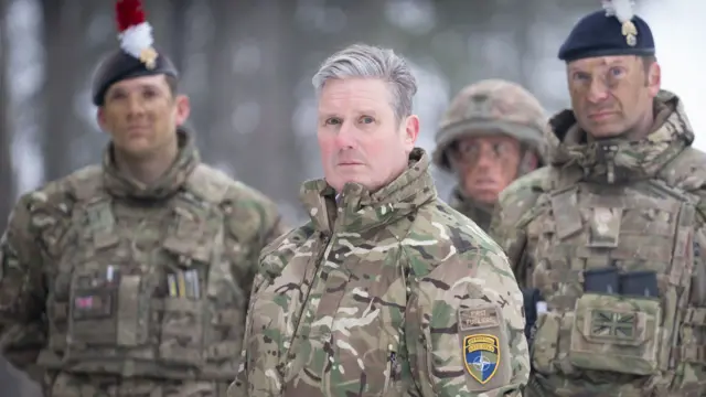 Labour leader Sir Keir Starmer visiting the Tapa NATO forward operating base in Estonia last year