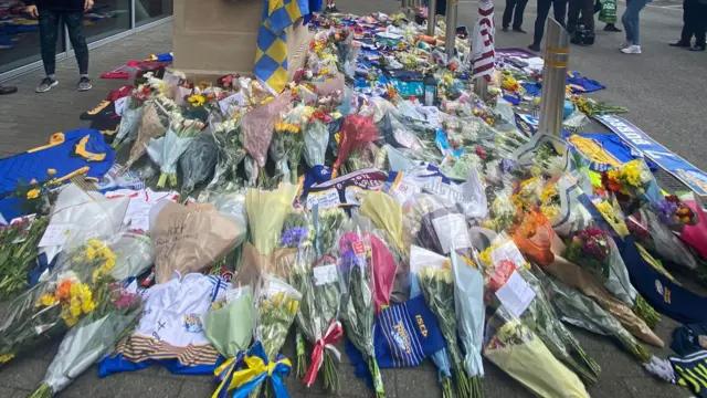 Flowers laid at site