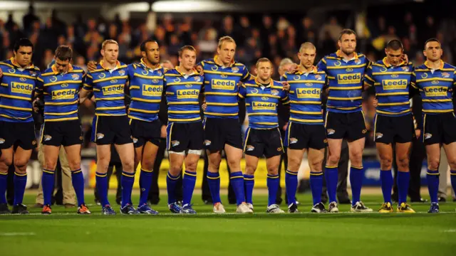 Rob Burrow and teammates