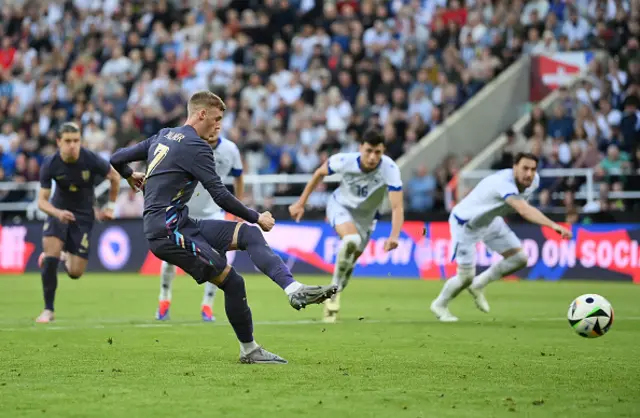 Cole Palmer of England scores his team's first goal