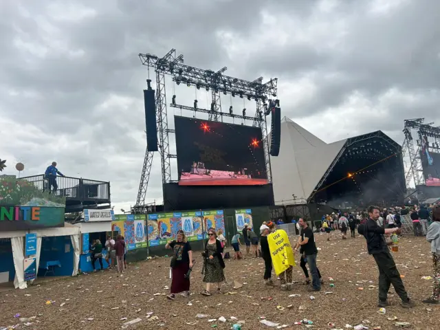 The stage at Pyramid Stage