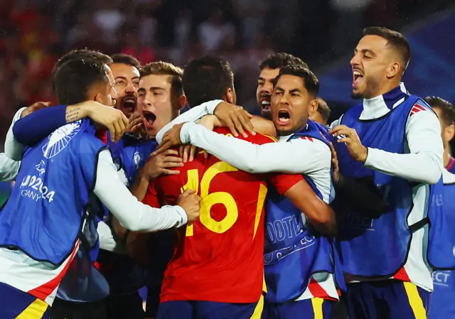 Spain celebrate