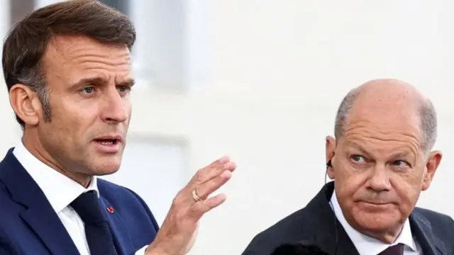 Emmanuel Macron and Olaf Scholz (28 May 2024)