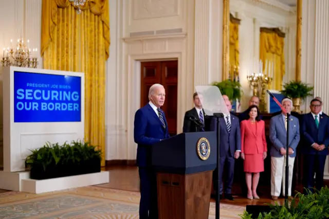 President Joe Biden speaks at the White House