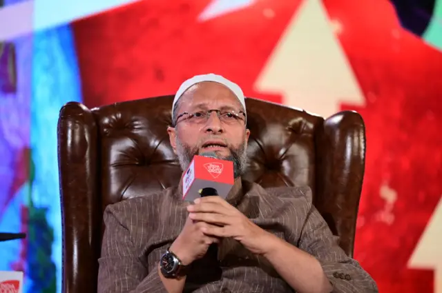 Asaduddin Owaisi, president, All India Majlis-e-Ittehadul Muslimeen (AIMIM) at Aaj Tak G20 Summit in Taj Palace hotel on August 19, 2023 in New Delhi.