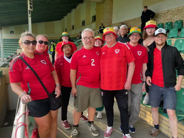 Some of the Wales fans in Poland