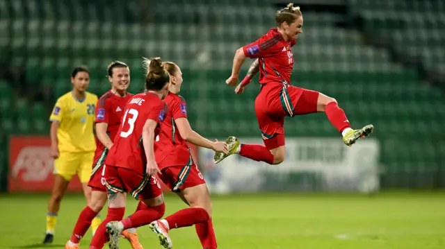 Jess Fishlock celebrates