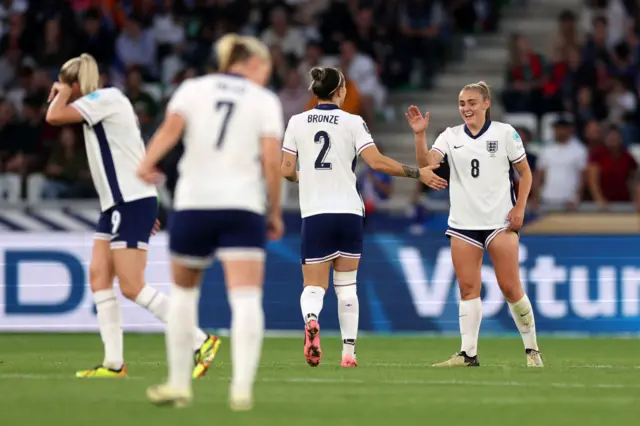 Georgia Stanway celebrates