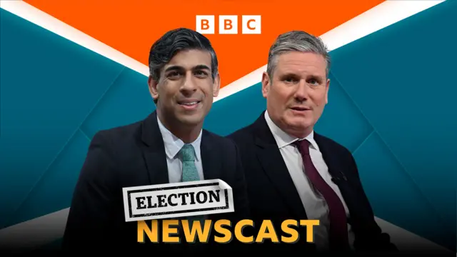 Electioncast promo image of Rishi Sunak and Keir Starmer