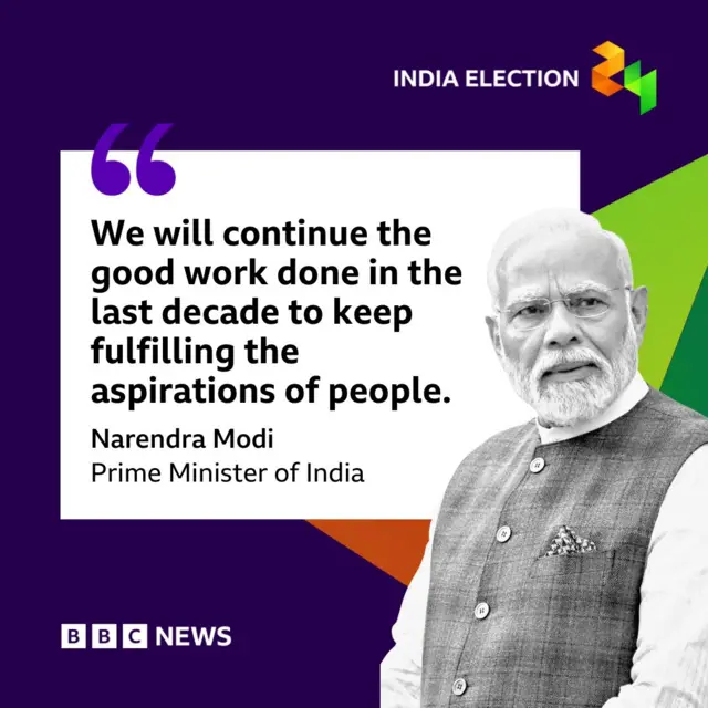 PM Modi's tweet saying NDA 'continue the good work done in the last decade to keep fulfilling the aspirations of people'