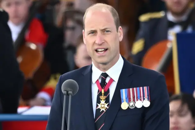 Prince William addressing event