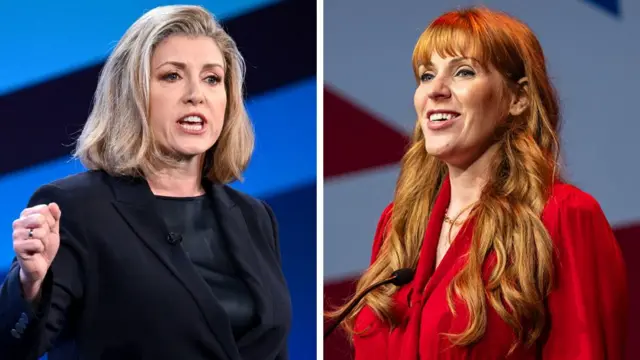 The Conservative Cabinet minister Penny Mordaunt and Labour's deputy leader Angela Rayner
