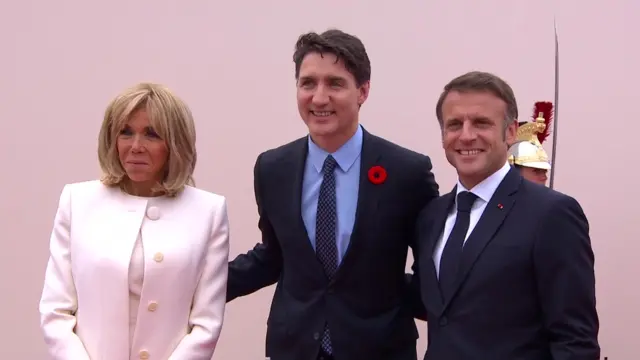 Canadian prime minister Justin Trudeau arrives at the event