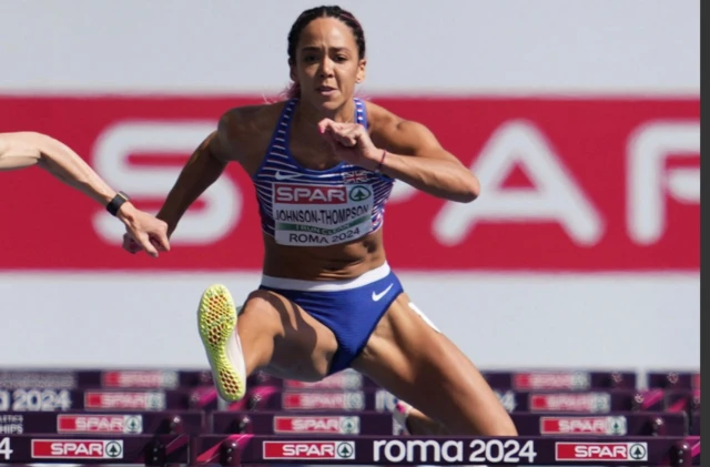 Britain's Katarina Johnson-Thompson in action