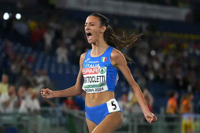 Nadia Battocletti of Team Italy, celebrates