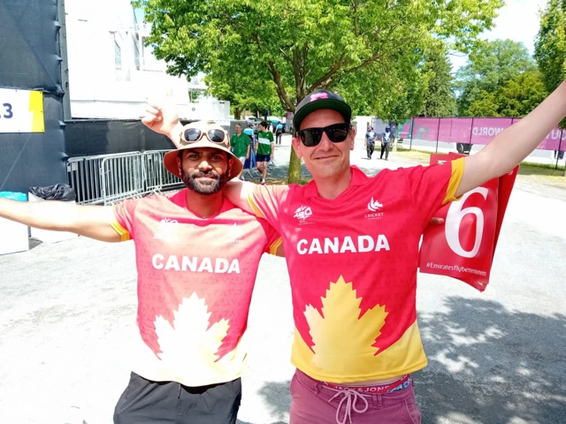 Canada fans Paul and Digvijay