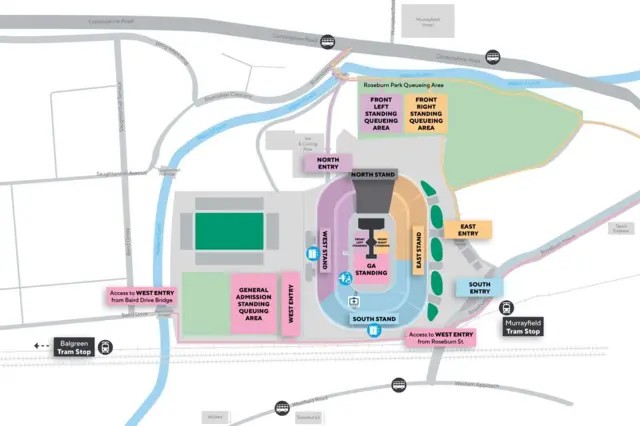 Scottish Rugby Murrayfield diagram