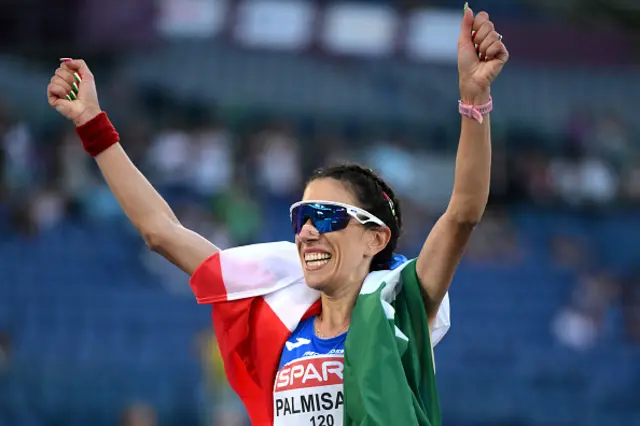 , Antonella Palmisano of Team Italy, celebrates