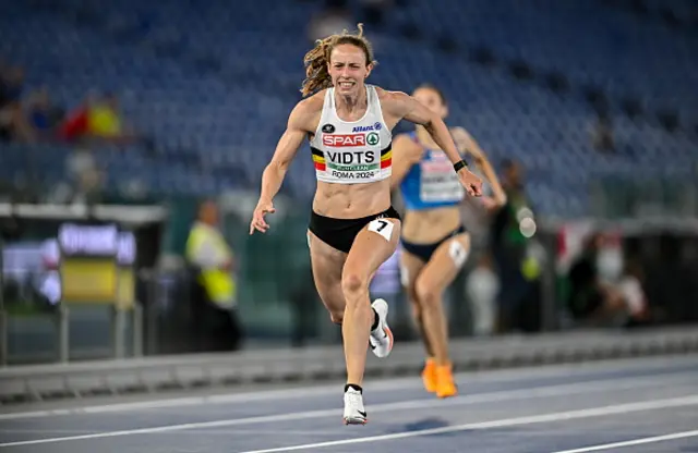 Noor Vidts of Belgium competes in the Women's Heptathlon