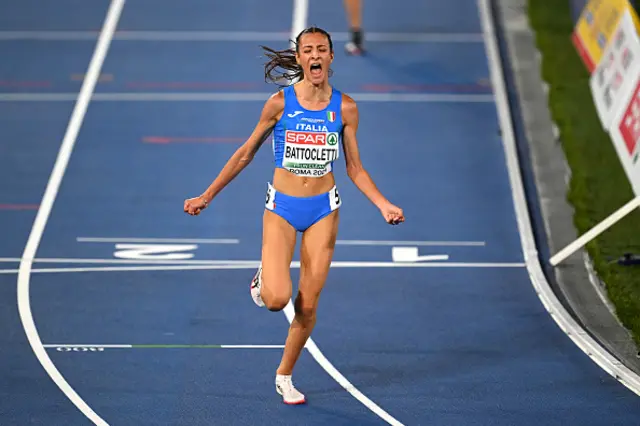 Italy's Nadia Battocletti wins the women's 5000m final