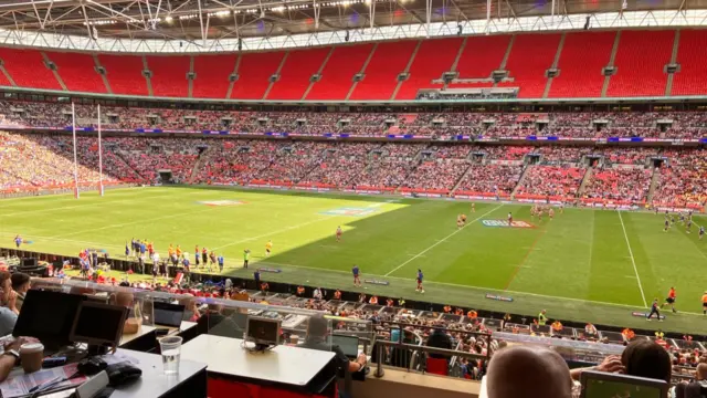 Wembley in sunshine and in shadow