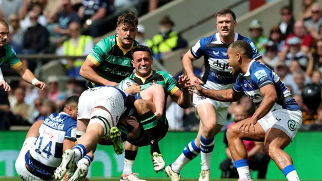 Bath v Northampton match action